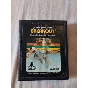 Breakout for Atari 2600. Tested & Works. Vintage 1978. No Top Label.
